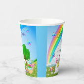 ハッピーイースターバニー色の卵かわいい 紙コップ (左)