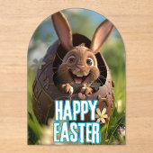ハッピーイースターバニー アクリル招待状 (正面)