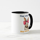 ハッピーイースターバニー、イースターデー マグカップ (正面右)