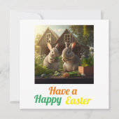 ハッピーイースターバニー！イースターポストカード シーズンカード (正面)