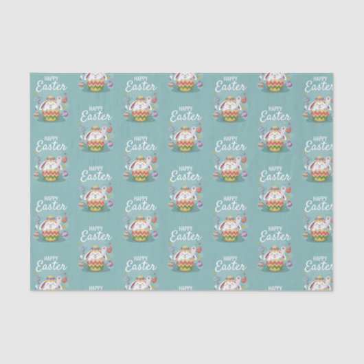 ハッピーイースターバニー&カラフル 薄葉紙 (正面)