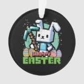 ハッピーイースターバニー ピクセルゲーム オーナメント (正面)