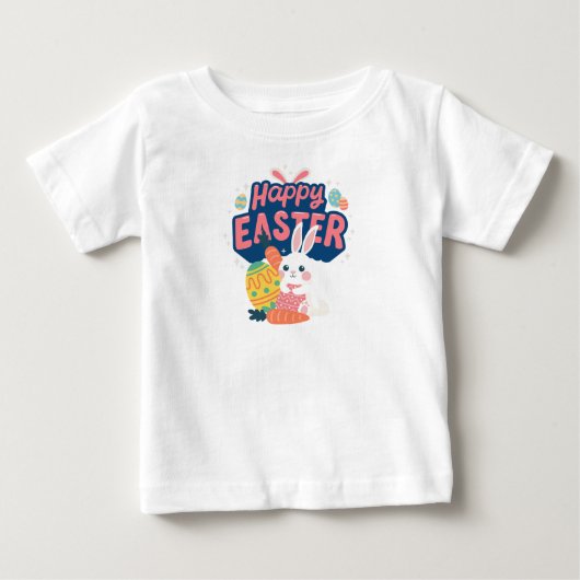 ハッピーイースターバニー ベビーTシャツ (正面)