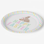 ハッピーイースターバニー ペーパープレート (アングル)