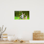 ハッピーイースターバニー ポスター (キッチン)