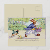 ハッピーイースターバニー ポストカード (正面/裏面)