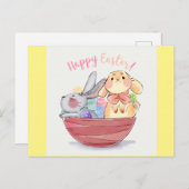 ハッピーイースターバニー ポストカード (正面/裏面)