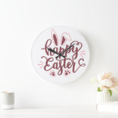 ハッピーイースターバニー ラージ壁時計 (ホーム)