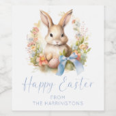 ハッピーイースターバニー ワインラベル (シングルラベル)