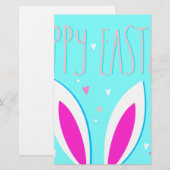 ハッピーイースターバニー 便箋 (正面/裏面)