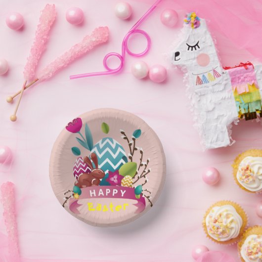 ハッピーイースターバニー、卵デザイン ペーパーボウル (パーティー)