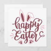 ハッピーイースターバニー 招待状 (正面/裏面)