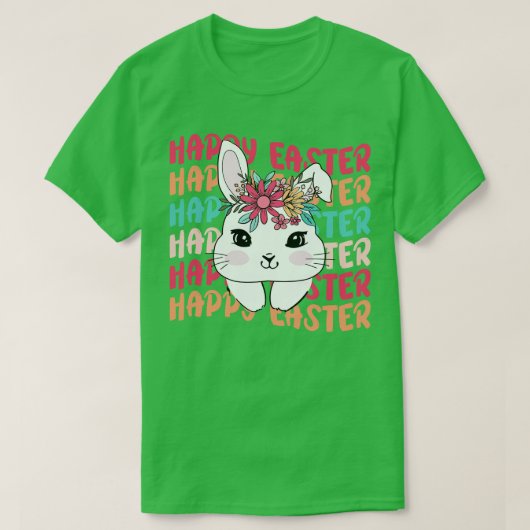 ハッピーイースターバニー Tシャツ (デザイン正面)