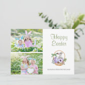 ハッピーイースターバニーinバスケット2写真 シーズンカード (スタンド正面)