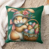 ハッピーイースターバニーTシャツ クッション (ブランケット)