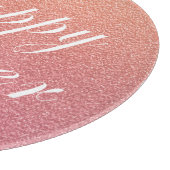 ハッピーイースターバラ金ゴールドピンクスパークルグリッタースタイル カッティングボード (角)