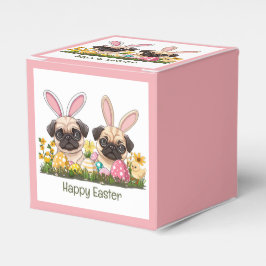 ハッピーイースターパグドッグズバニー耳 フェイバーボックス