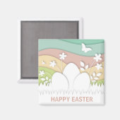 ハッピーイースターパステルエッグ マグネット (正面/裏面)