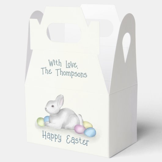 ハッピーイースターパステルシンプルタイポグラフィ フェイバーボックス (オープン)