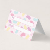 ハッピーイースターパステルジェリービーンズバッグトッパー 名刺 (裏面)