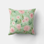 ハッピーイースターパステルピンク&グリーンフローラ写真 クッション (裏面)