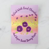 ハッピーイースターパステル紙カード（紫） サンキューカード (内部)