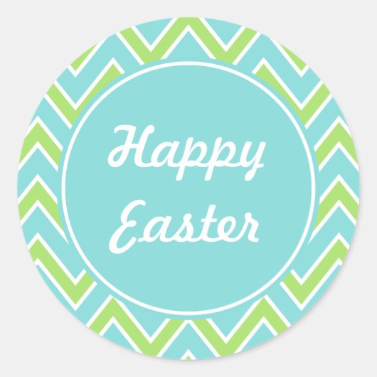 ハッピーイースターパターンステッカー ラウンドシール (正面)