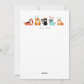 ハッピーイースターパブドッグフラットホリデーカード シーズンカード (裏面)