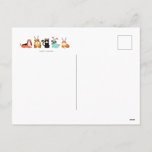 ハッピーイースターパブ犬はがき シーズンポストカード (裏面)