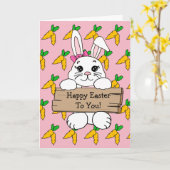 ハッピーイースターパーソナライズされたとデビルエッグレシピ カード (黄色い花)