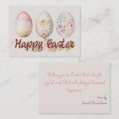 ハッピーイースターパーソナライズされたカードとウィッシュ。 ノートカード (正面/裏面)