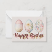 ハッピーイースターパーソナライズされたカードとウィッシュ。 ノートカード (正面)