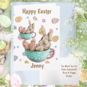 ハッピーイースターパーソナライズされたバニーシーズインティーカップス シーズンカード