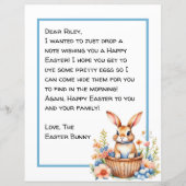 ハッピーイースターパーソナライズされたバニー文字 (正面)