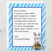 ハッピーイースターパーソナライズされたバニー文字 (正面/裏面)