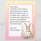 ハッピーイースターパーソナライズされたバニー文字 (正面)