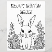 ハッピーイースターパーソナライズされたバニー文字 (裏面)