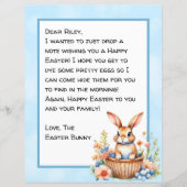 ハッピーイースターパーソナライズされたバニー文字 (正面)