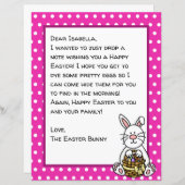 ハッピーイースターパーソナライズされたバニー文字 (正面/裏面)