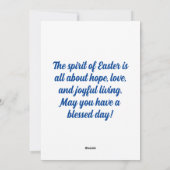 ハッピーイースターパーソナライズされたベビー写真 シーズンカード (裏面)