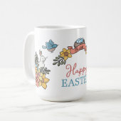 ハッピーイースターパーソナライズされた名 コーヒーマグカップ (正面左)