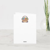 ハッピーイースターパーソナライズされた籠 カード (裏面)