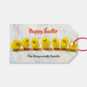 ハッピーイースターパーソナライズされた ギフトタグ (正面(横))