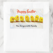 ハッピーイースターパーソナライズされた 長方形シール (バッグ)