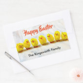 ハッピーイースターパーソナライズされた 長方形シール (封筒)