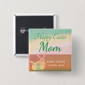 ハッピーイースターパーソナライズされたSome Bunny Loves You 缶バッジ (正面&裏面)