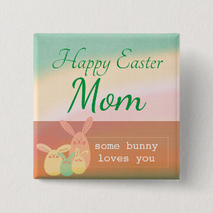 ハッピーイースターパーソナライズされたSome Bunny Loves You 缶バッジ