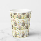 ハッピーイースターパーティーバニーお祝いイエロー 紙コップ (右)