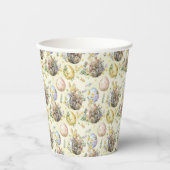 ハッピーイースターパーティーバニーお祝いイエロー 紙コップ (正面)