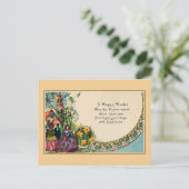 ハッピーイースタービクトリアン，人，教会，聖句 シーズンポストカード (スタンド正面)